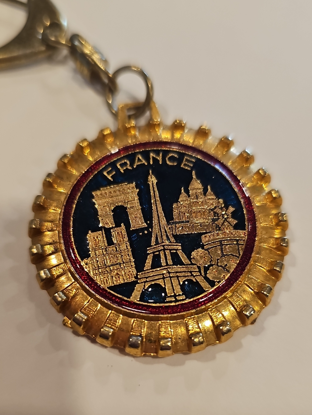 Vintage Paris Coat of Arms Souvenir Keychain
